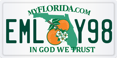 FL license plate EMLY98