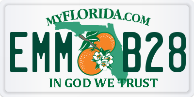 FL license plate EMMB28