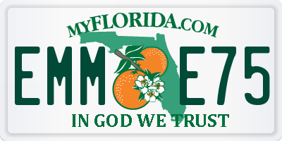 FL license plate EMME75