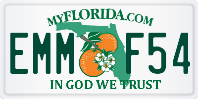 FL license plate EMMF54