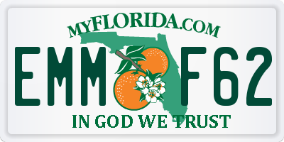 FL license plate EMMF62