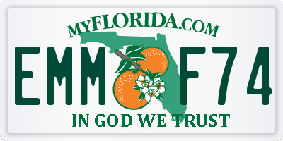 FL license plate EMMF74