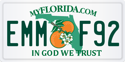 FL license plate EMMF92