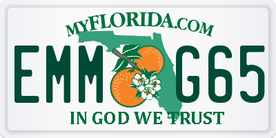 FL license plate EMMG65