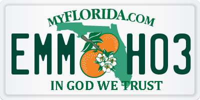 FL license plate EMMH03