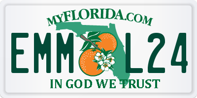 FL license plate EMML24