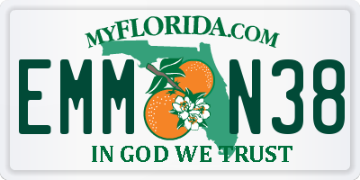 FL license plate EMMN38