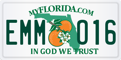 FL license plate EMMO16