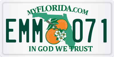 FL license plate EMMO71