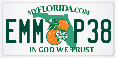 FL license plate EMMP38