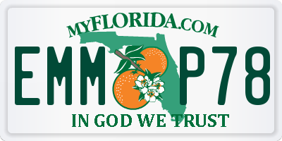 FL license plate EMMP78