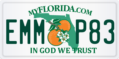 FL license plate EMMP83