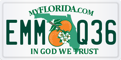 FL license plate EMMQ36