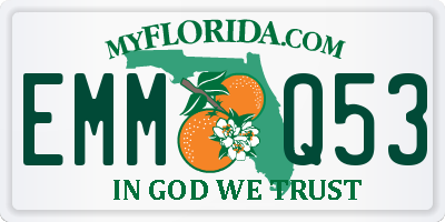 FL license plate EMMQ53