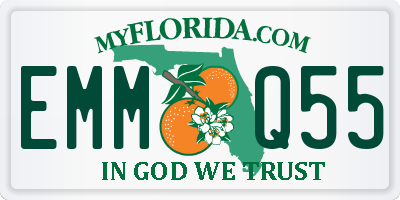 FL license plate EMMQ55