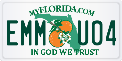 FL license plate EMMU04