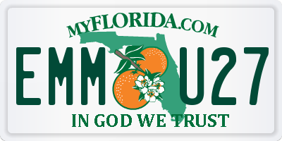FL license plate EMMU27