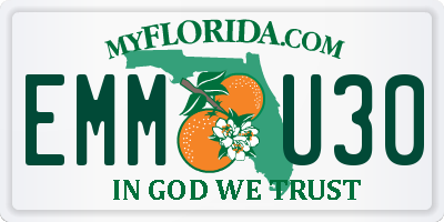 FL license plate EMMU30