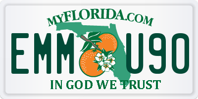 FL license plate EMMU90