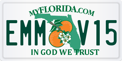 FL license plate EMMV15