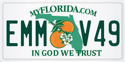 FL license plate EMMV49