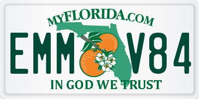 FL license plate EMMV84
