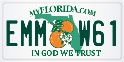 FL license plate EMMW61