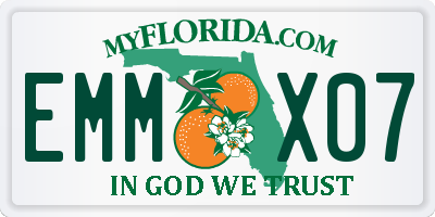 FL license plate EMMX07