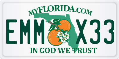FL license plate EMMX33
