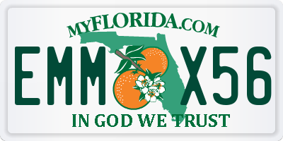FL license plate EMMX56