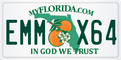 FL license plate EMMX64