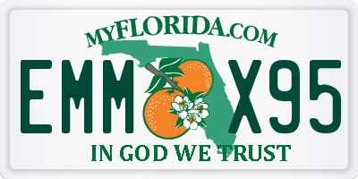 FL license plate EMMX95