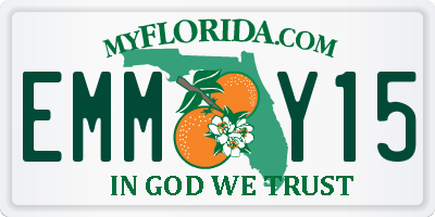 FL license plate EMMY15