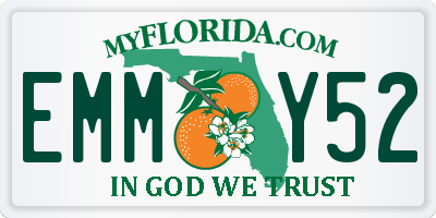 FL license plate EMMY52
