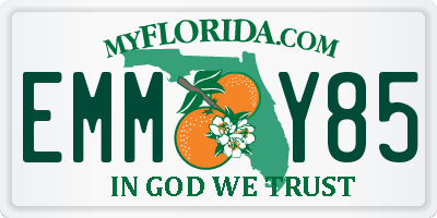 FL license plate EMMY85