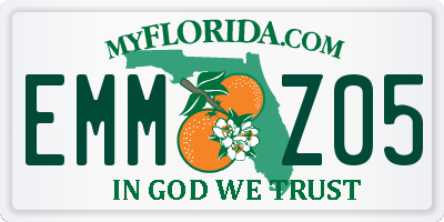 FL license plate EMMZ05