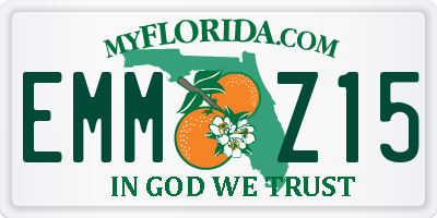 FL license plate EMMZ15