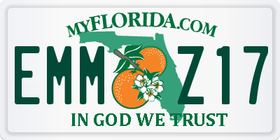 FL license plate EMMZ17