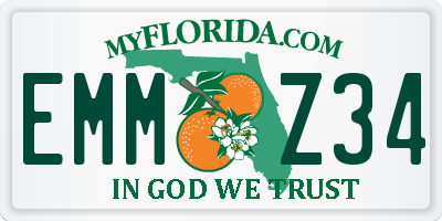 FL license plate EMMZ34