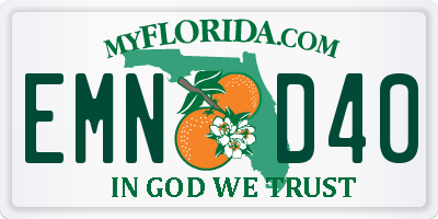 FL license plate EMND40