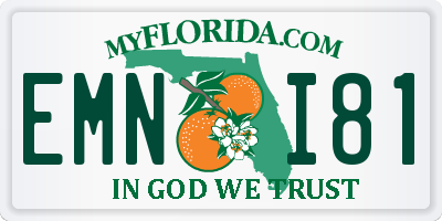 FL license plate EMNI81