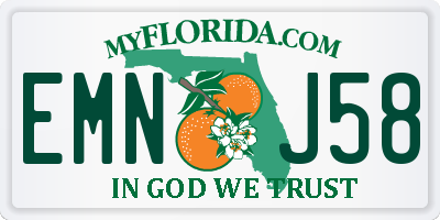 FL license plate EMNJ58