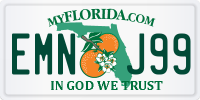 FL license plate EMNJ99