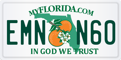 FL license plate EMNN60