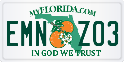 FL license plate EMNZ03
