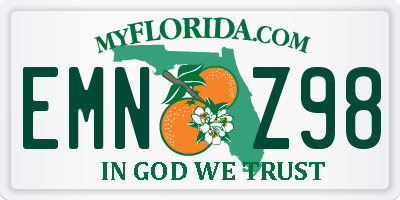 FL license plate EMNZ98
