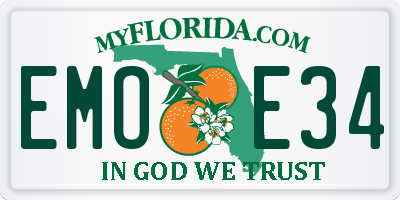 FL license plate EMOE34