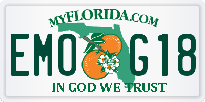 FL license plate EMOG18