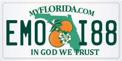 FL license plate EMOI88
