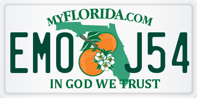 FL license plate EMOJ54